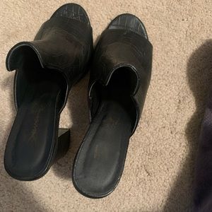 High heel sandals block heels